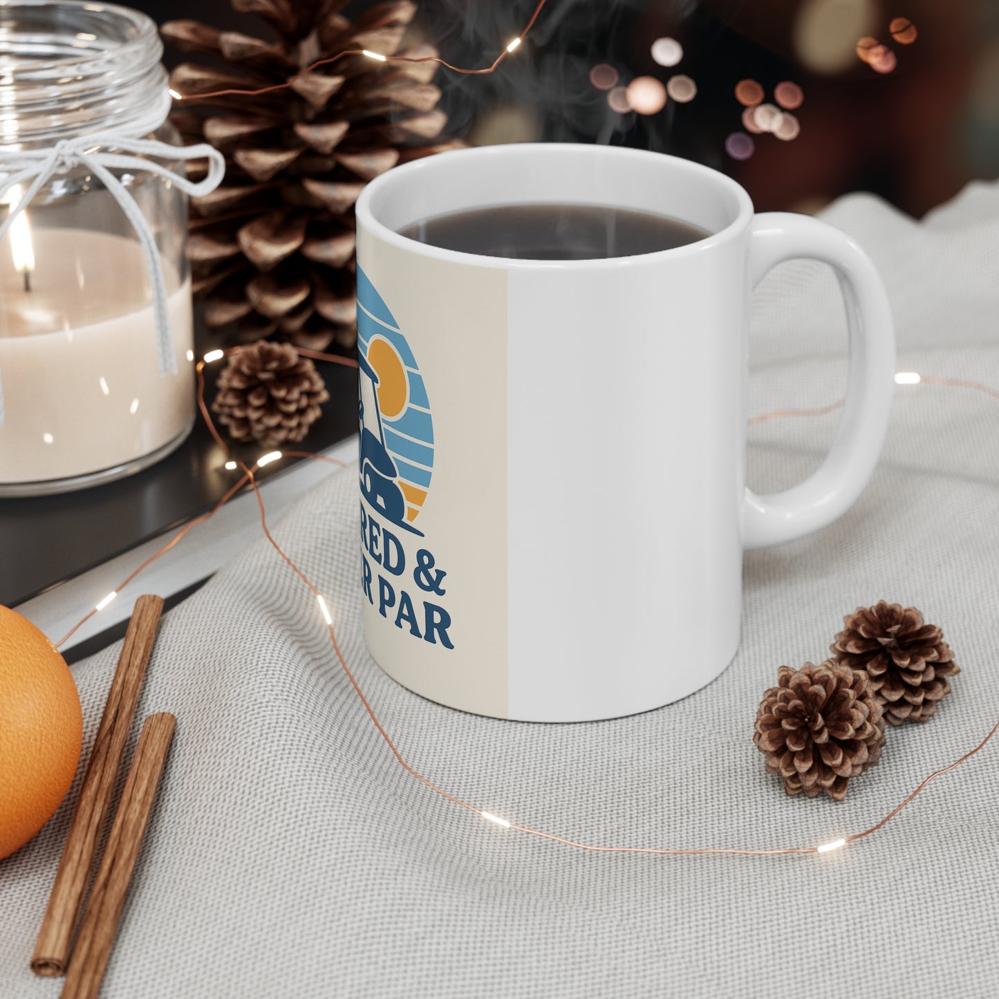 Retirement Golf Mug - Retired & Under Par, Perfect Gift for Golf Lovers, Coffee Cup for Travelers, Retirement Celebration, Relaxation Gear