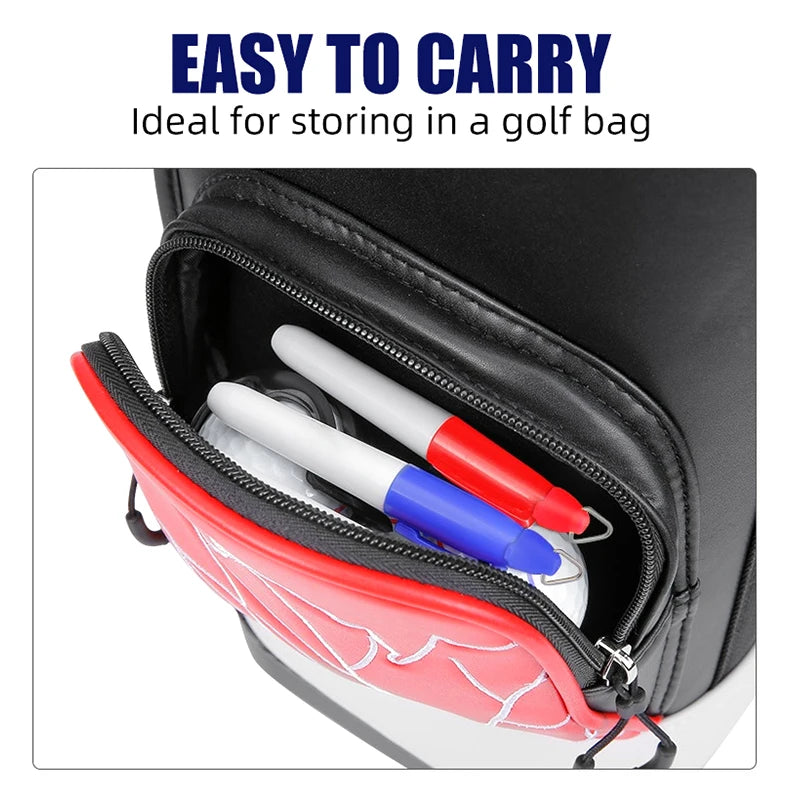 PGM 1pc Golf Ball Line Liner Drawing Marking Alignment Putting Tool and 2 Pieces Golf Ball Marker Pen, Golf Scribe Accessories