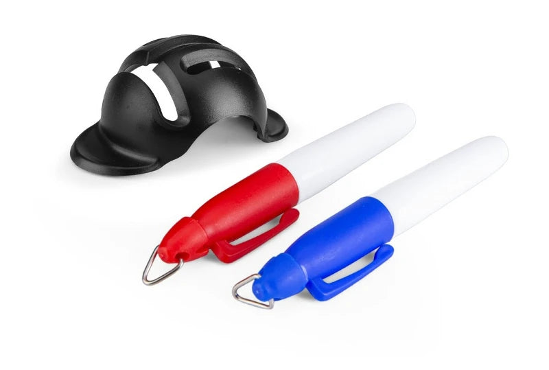 PGM 1pc Golf Ball Line Liner Drawing Marking Alignment Putting Tool and 2 Pieces Golf Ball Marker Pen, Golf Scribe Accessories