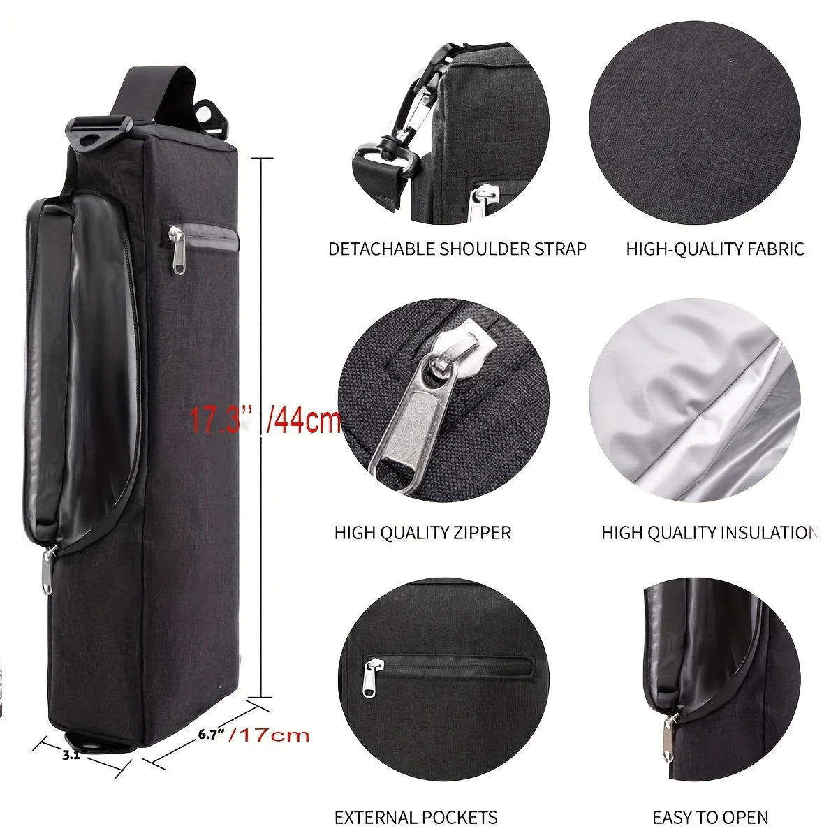 Golf Cooler Bag, Accessories. Small Soft Cooler Holds 6 Pack of Cans or Two Wine Bottles, Sports Bag