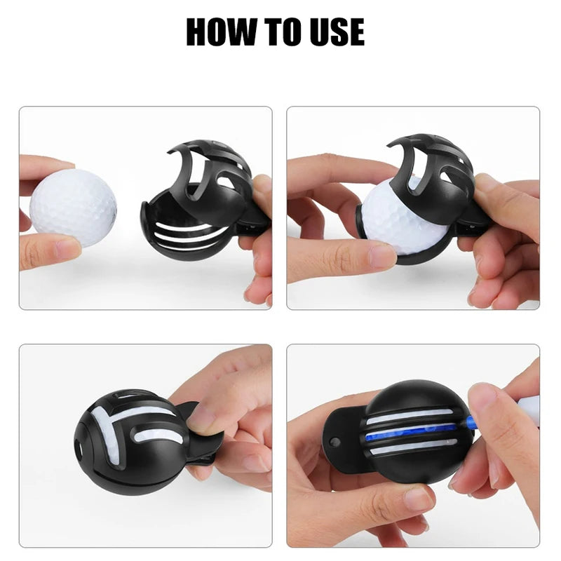 PGM 1pc Golf Ball Line Liner Drawing Marking Alignment Putting Tool and 2 Pieces Golf Ball Marker Pen, Golf Scribe Accessories