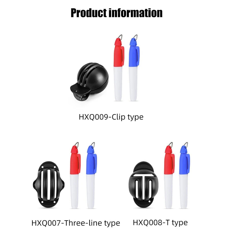 PGM 1pc Golf Ball Line Liner Drawing Marking Alignment Putting Tool and 2 Pieces Golf Ball Marker Pen, Golf Scribe Accessories