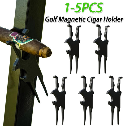 1-5PCS Golf Tool Magnetic Cigar Holder Beer Shotgun and Divot Tool Magnetic Golf Cart Cigar Holder Clip Golf Cart Accessories