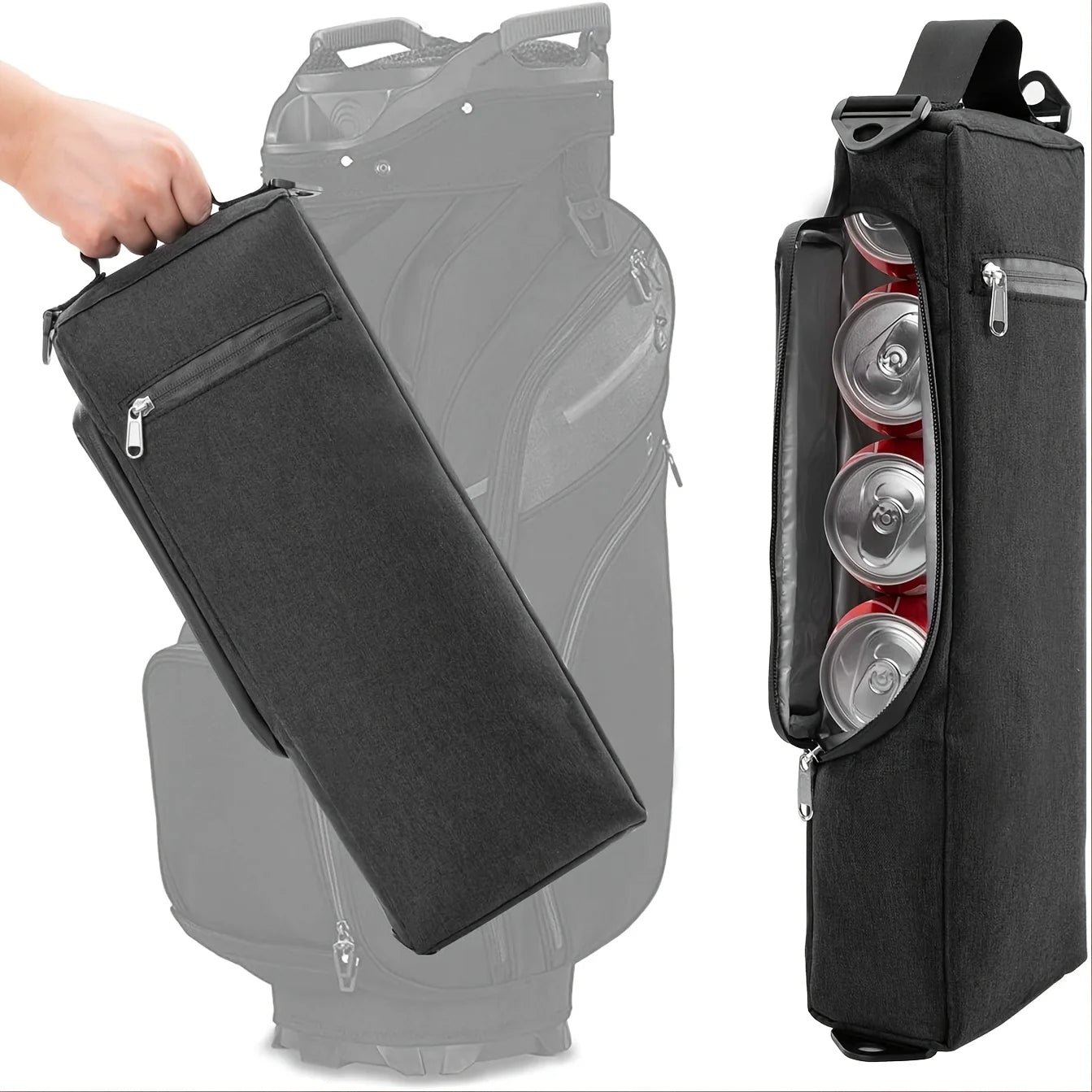 Golf Cooler Bag, Accessories. Small Soft Cooler Holds 6 Pack of Cans or Two Wine Bottles, Sports Bag